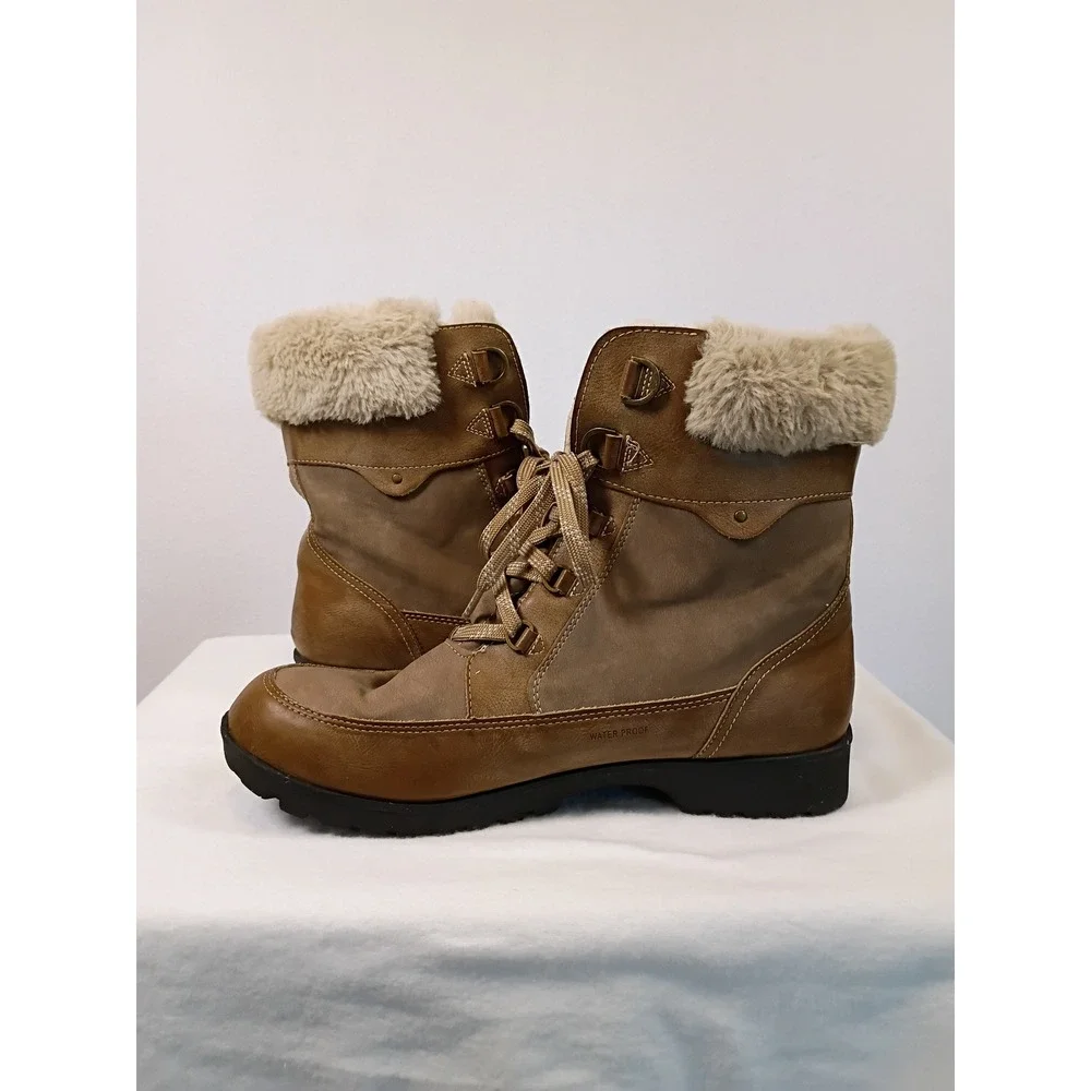 Winter Gorpcore JBU Women 12M Tan Antonio WaterproofJBU Faux Fur Boots